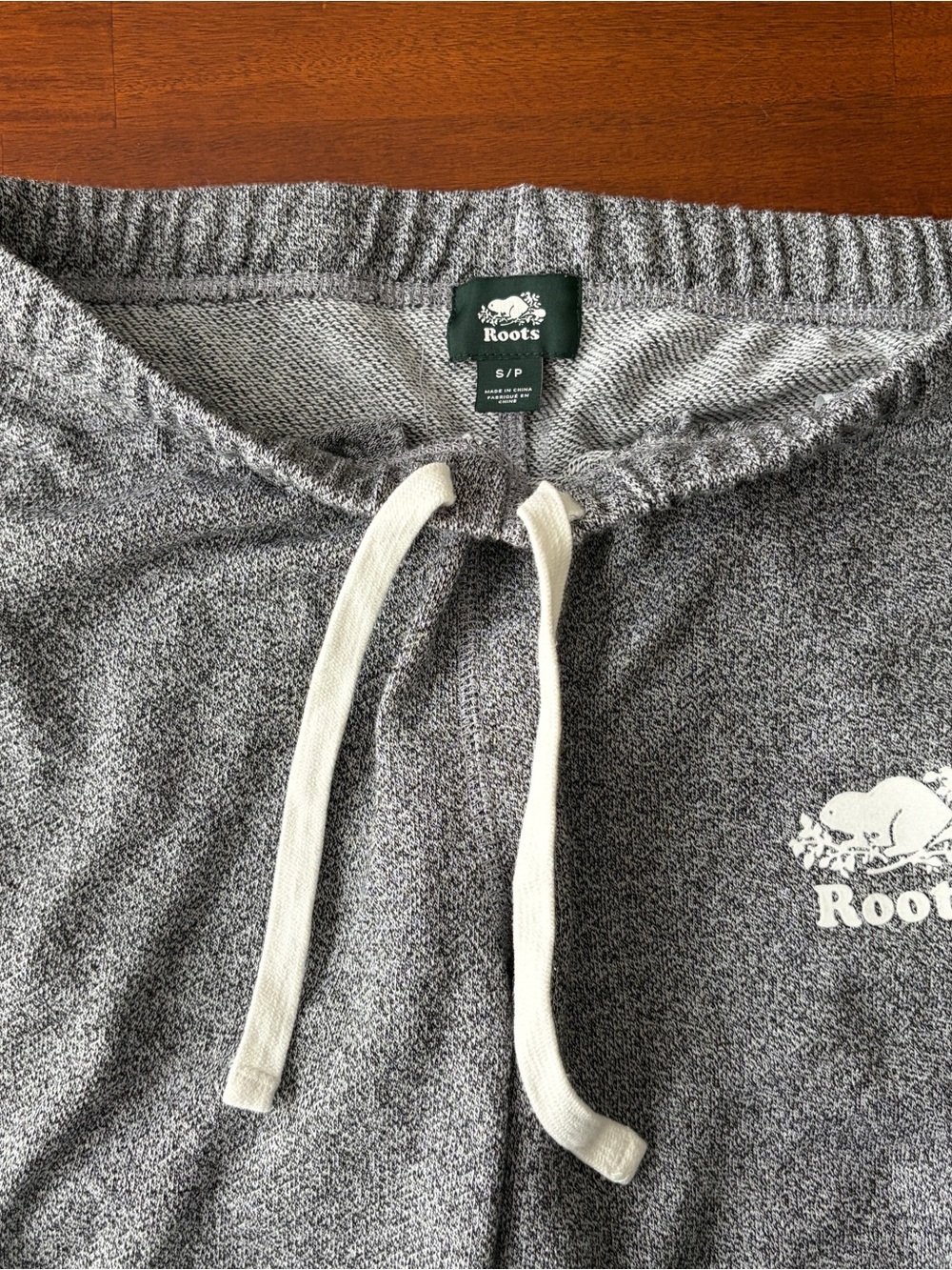 NEW Roots Gray Easy Ankle Sweatpants Organic Cotton Salt & Pepper - NWT - Picture 6 of 11